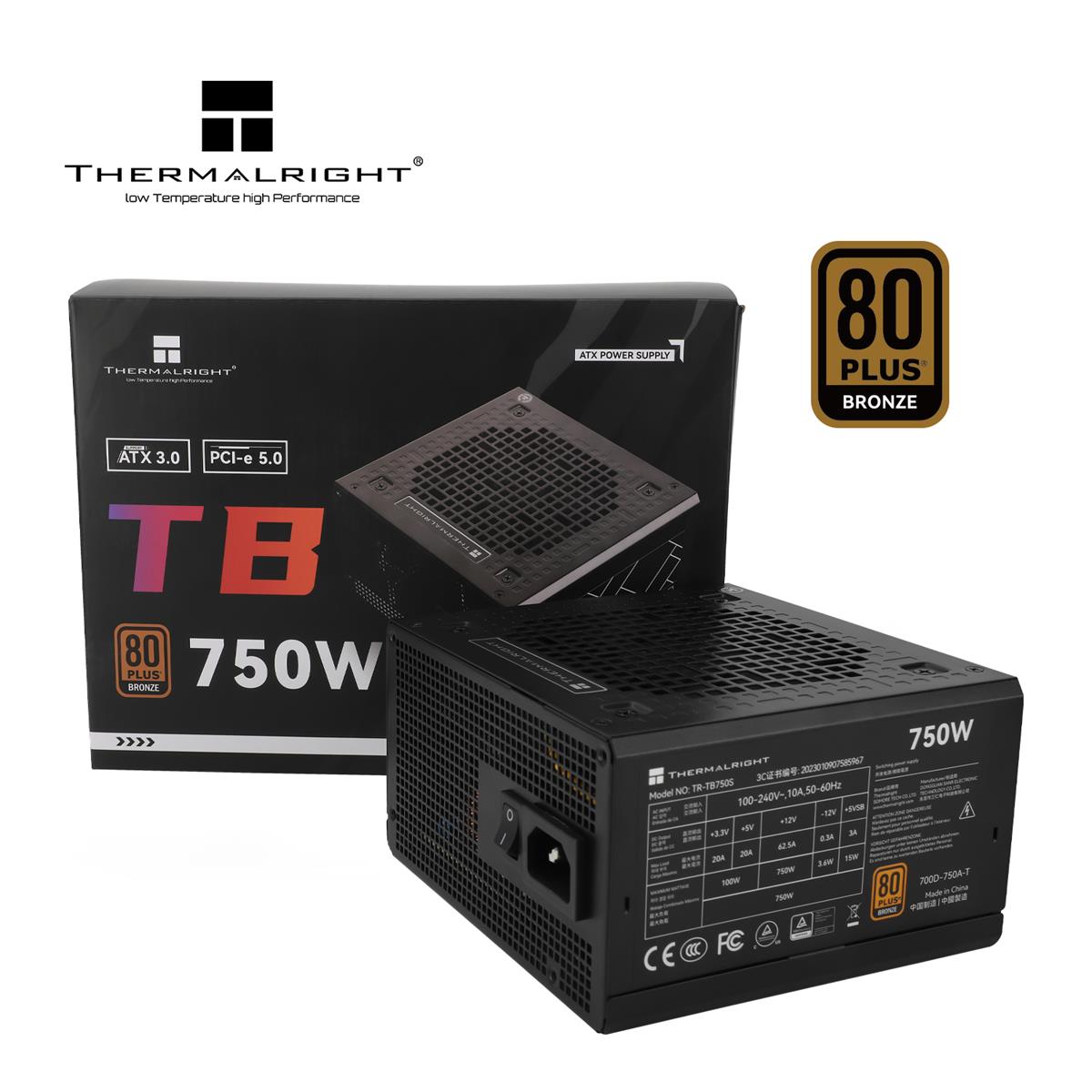Thermalright Power Supply TB-750S 750W 80 Plus Bronze Thermalright Power Supply TB-750S 750W 80 Plus Bronze